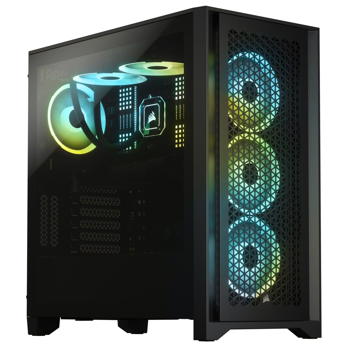  <b>Mid-Tower Case: </b>4000D AIRFLOW- Black<br> 2x 120mm AirGuide fan, USB 3.0, USB-C, Audio/Microphone port, Tempered Glass Panel  